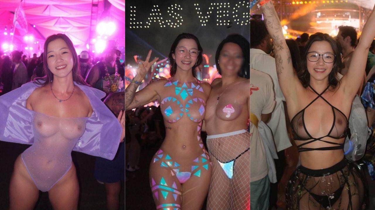 北美魅魔Sophia刘思雨拉斯维加斯EDC电音节真空上阵 高举“婊子进天堂”旗帜 性爱视频流出！