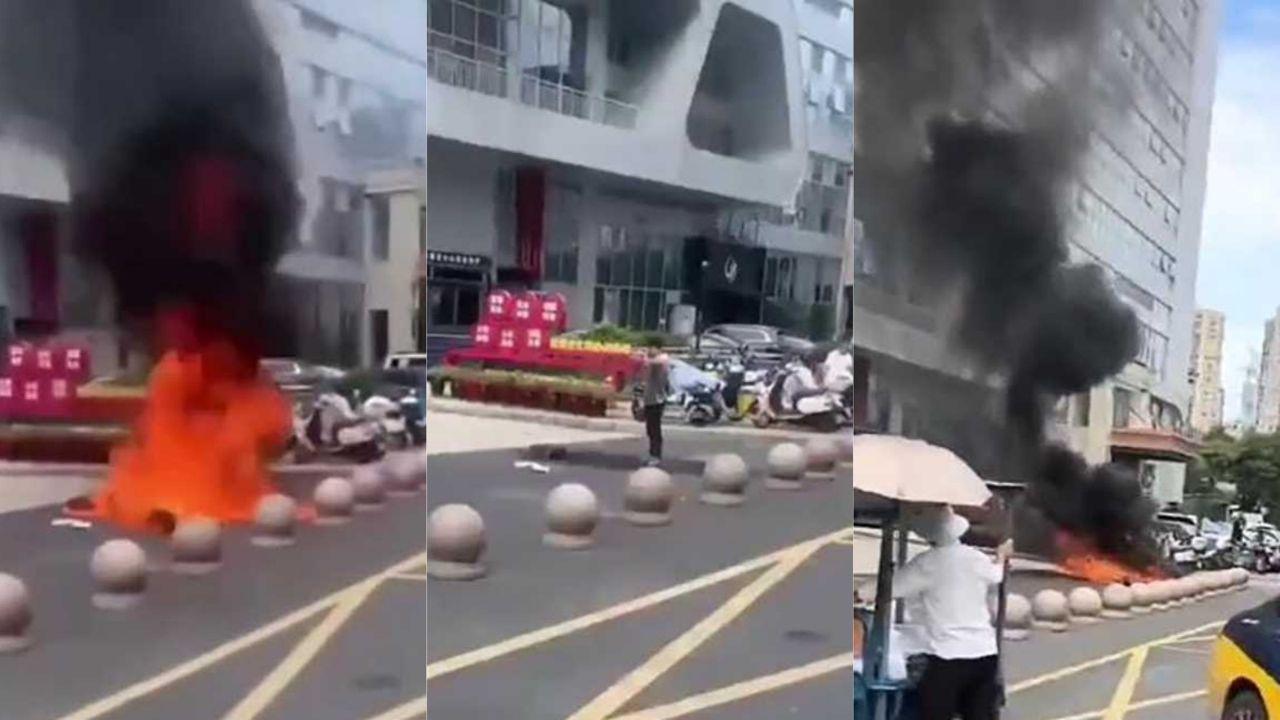 瑞安市政务服务中心自焚事件视频流出 中年男子当众点燃身体 场面骇人令人心惊胆战！