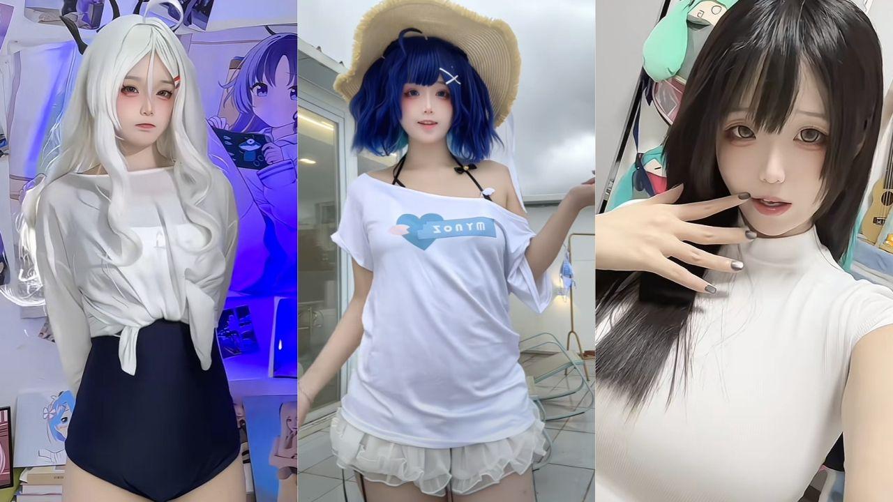 抖音百万粉丝COS网红小扑通下海黄播 清纯萝莉变福利姬 无罩半裸私拍视频流出 嫩乳白虎嗨爆全网！