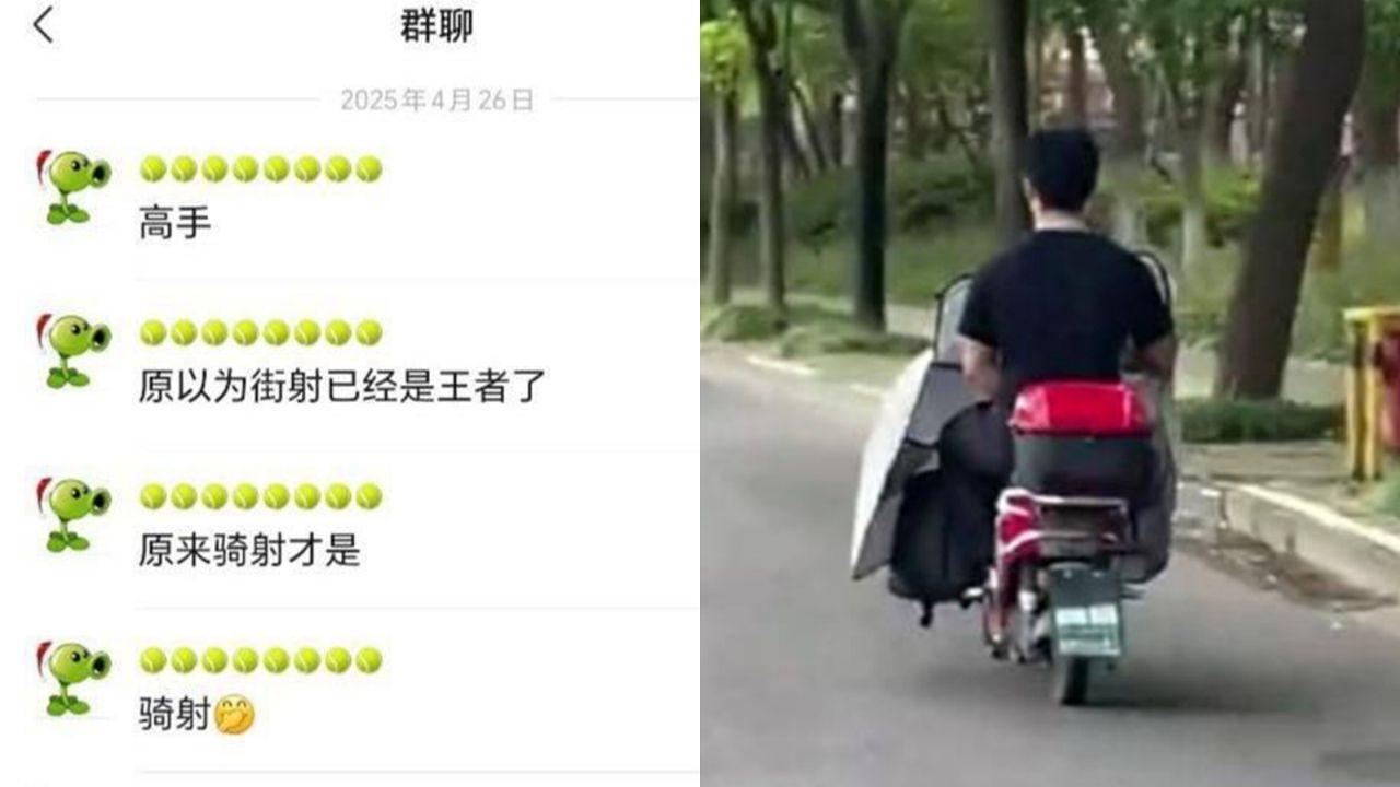 电动车男尾随美女 单手骑车大胆打飞机 偷拍视频尺度炸裂！