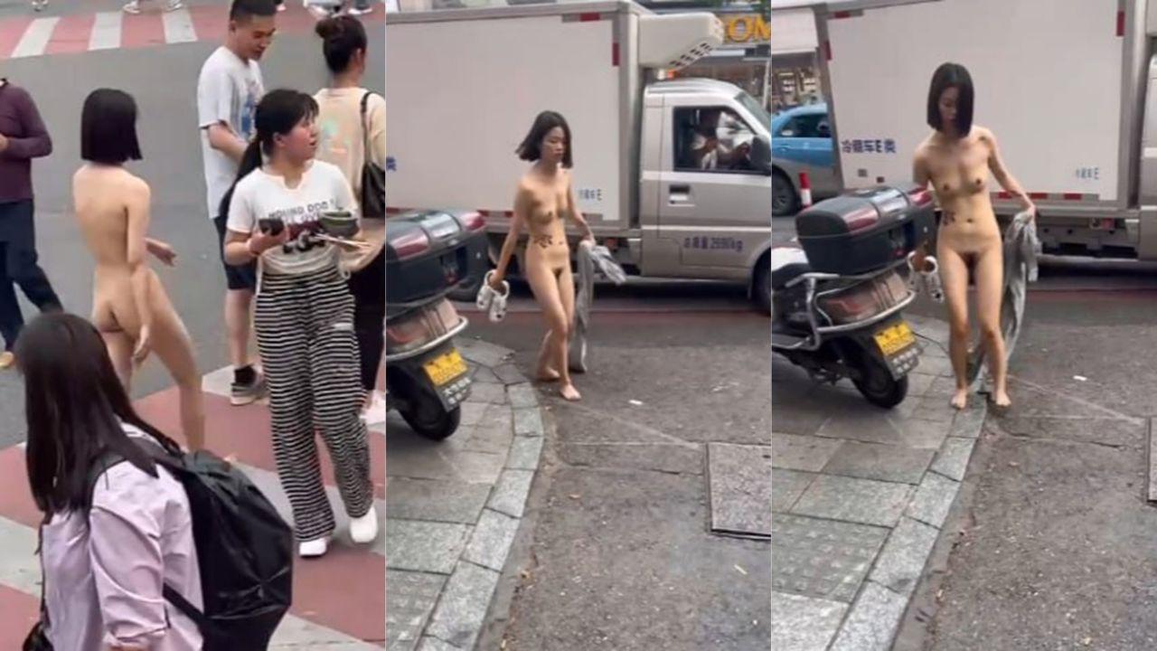 小仙女街头吵架裸奔视频爆出 脱衣狂奔直闯服装店 火辣身材引爆吃瓜！