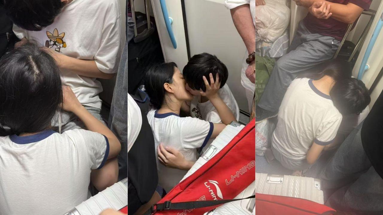 上海不大 创造神话 上海地铁上男女角落舌吻 互相抚摸引爆热议！