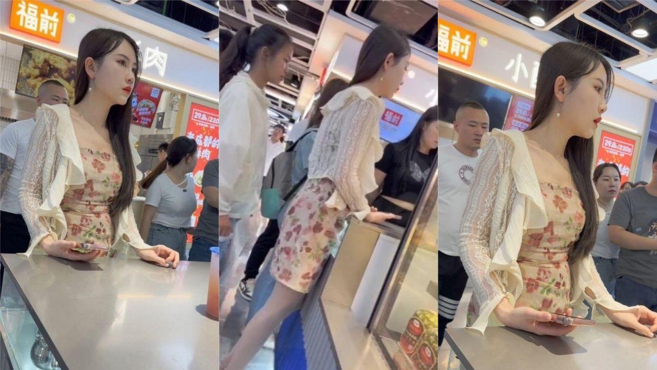 偷拍大神抄底包臀裙性感少妇 身穿肉色丝袜叉开玉腿买奶茶 发现被偷拍后主动露出小穴发骚！