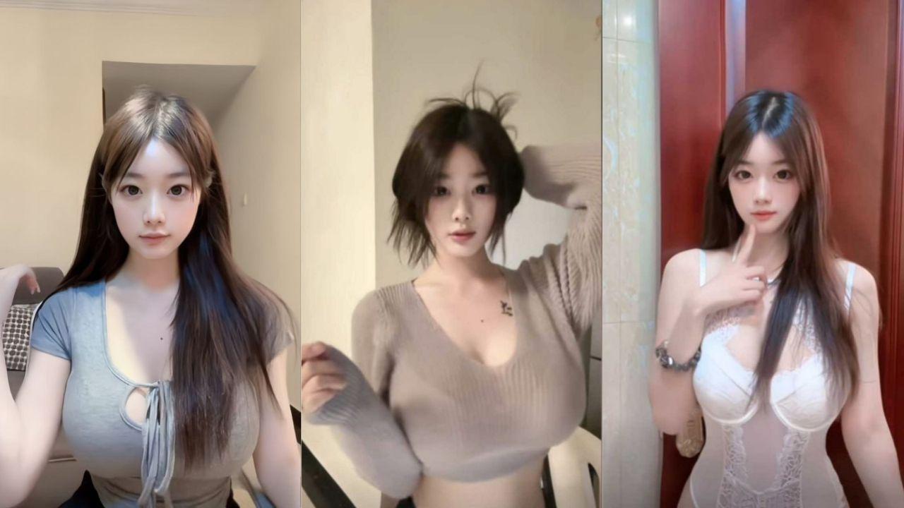 抖音23万粉丝博主 LBB何时困 一对一会议视频曝光 高颜值女主播发骚互动 揉奶自慰！