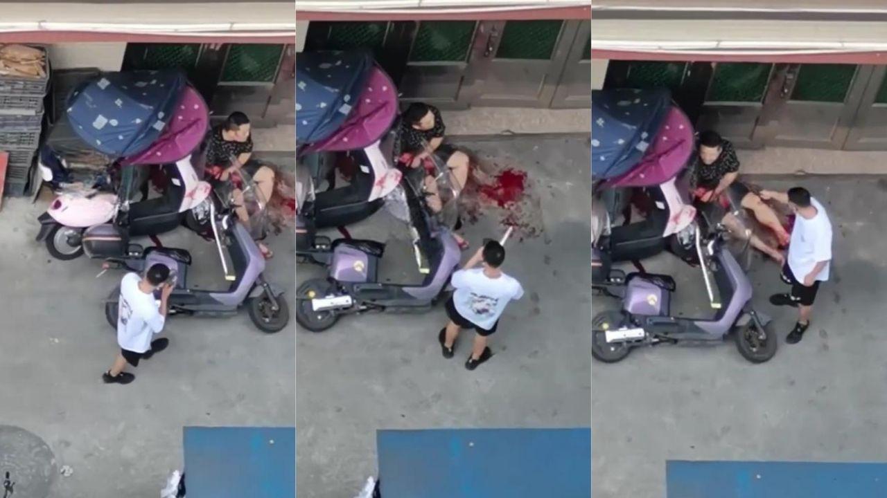 妻子偷情被丈夫抓现行！怒持刀狂砍情人脖子腰部！血腥场面血流遍地震惊全网！