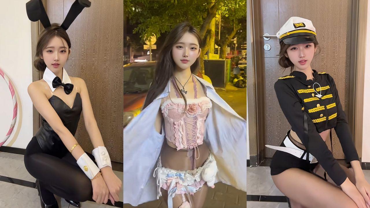 快手网红胡逗逗付费定制骚舞私拍视频流出 纤细尤物前凸后翘 身穿情趣内衣黑丝美腿挑逗！