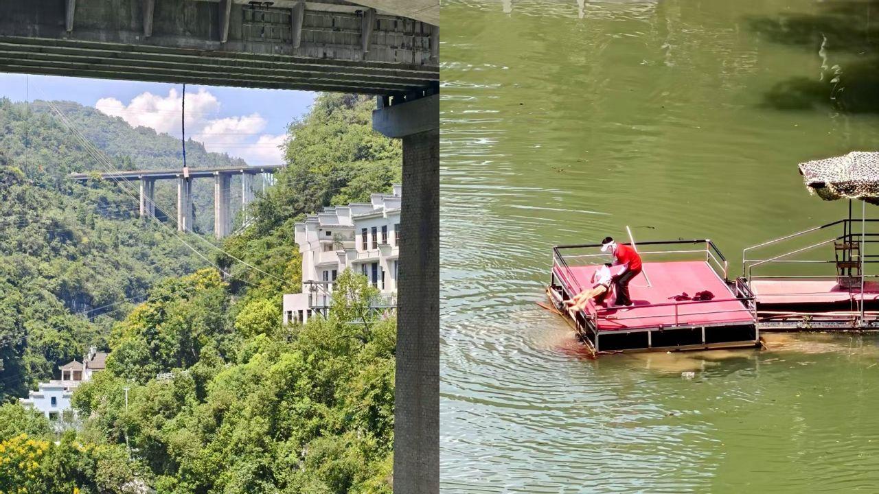 西陵峡快乐谷笨猪跳事故惊魂 女游客安全带断裂撞栏杆落水 腿部流血哭喊震天 景区紧急停业！