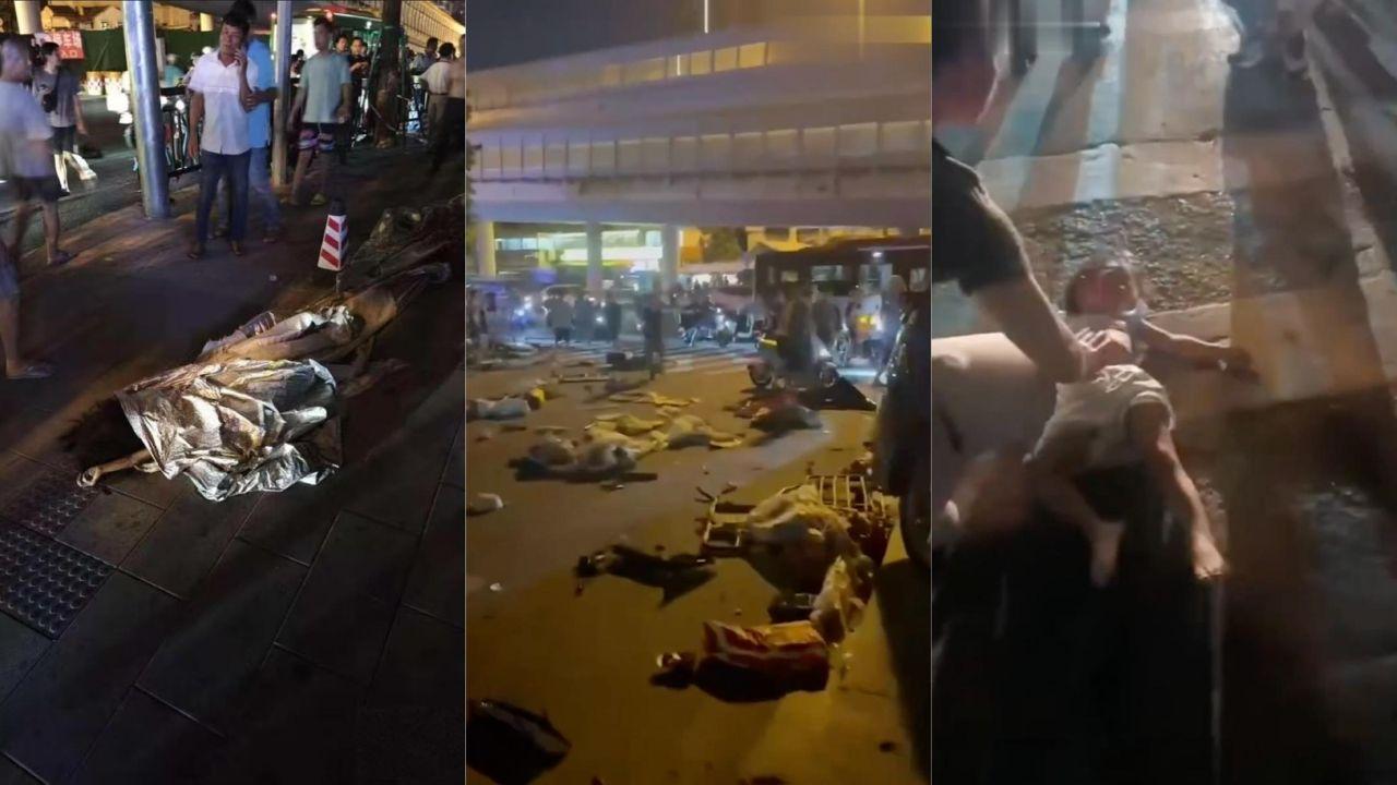 广州鹤洞大桥惊现严重车祸 司机疑醉驾嗑药？自称自动驾驶失控 伤亡情况待确认 车祸现场触目惊心